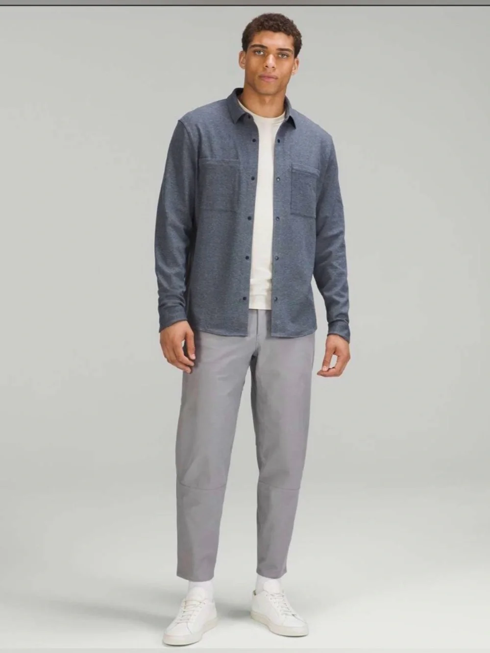 Lululemon Soft Knit Overshirt Heather Navy , XL